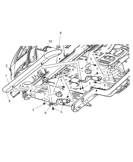 New 2002-2004 Fits Chrysler Liberty Step-Side Step - Part # 55156509AD