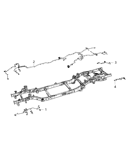 New 2020 Fits Chrysler Gladiator Wiring-Chassis - Part # 68349971AB
