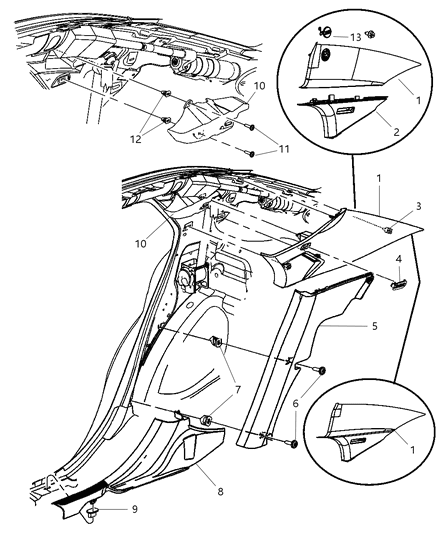 Molding C Pillar