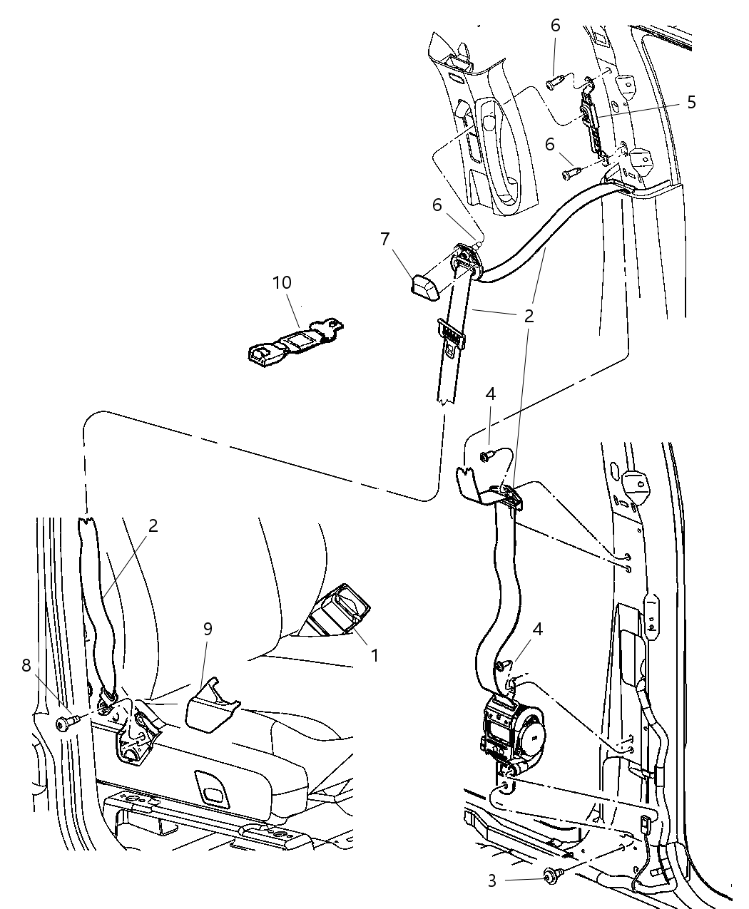 Seat Belt Front Outer