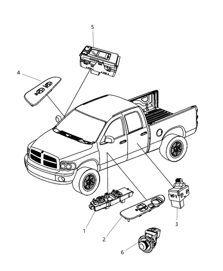 Bezel Power Window/Door Lock Switch