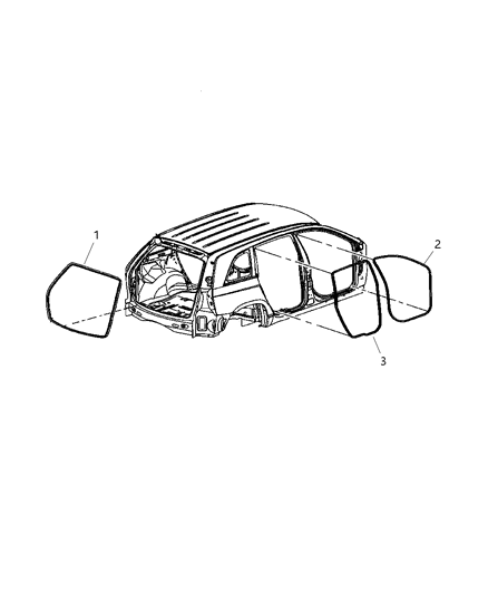 New 2004-2008 Fits Chrysler Pacifica Weatherstrip-Rear Door Body Mounted - Part # WT91XXXAC