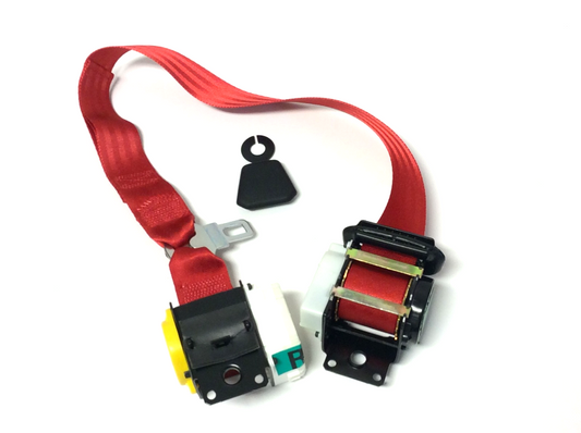 New OEM 1997-2000 Corvette Passenger Seat Belt Torch Red, Part # 88893512