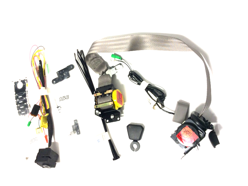 New OEM 1997-1999 Corvette Convertible Camel Seatbelt and Switch Assembly, Part # 88893541