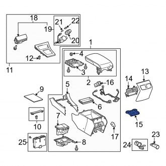 New 2007-2012 Fits Lexus ES Console Bracket, Part # 58996-33060
