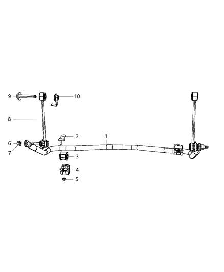 New 2007-2011 Fits Chrysler 3500, 4500, 5500 Bushing-Stabilizer Bar - Part # 52014039AA