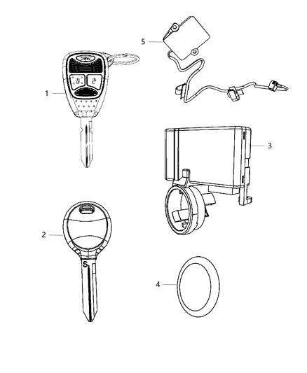 New 2012-2018 Fits Chrysler Wrangler Antenna-Remote Start And Keyless En - Part # 68068010AB