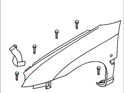 New 2001-2005 Fits Chrysler Neon Fender-Front - Part # 5012673AD