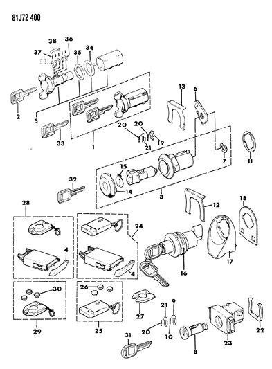 Cylinder, Door Lock, Uncoded