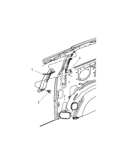 New 2006-2007 Fits Chrysler Grand Caravan, Town & Country Molding-C-Pillar - Part # RT58BD1AF