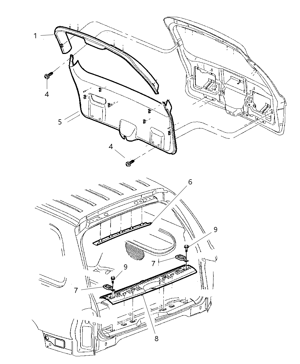 Panel Liftgate Trim Upper