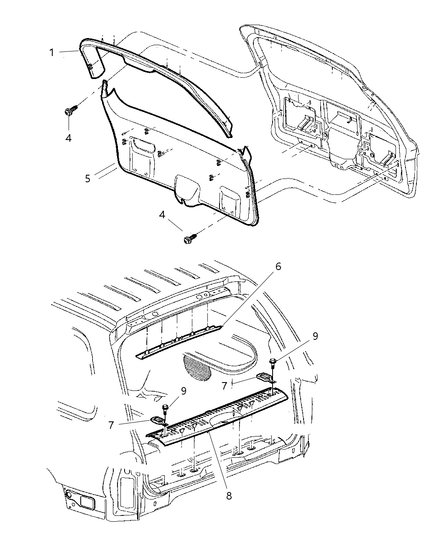 Panel Liftgate Trim Lower
