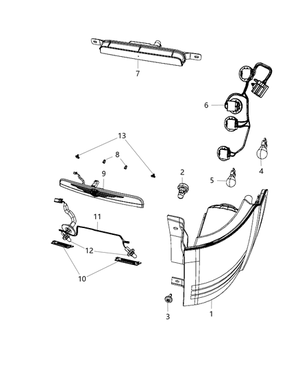 New 2012-2013 Fits Chrysler Grand Caravan, Town & Country Handle-Liftgate - Part # 1SN16BR8AE