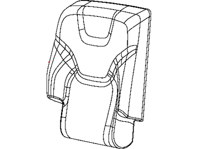 New 2015-2016 Fits Chrysler Grand Cherokee Rear Seat Back Cover Right - Part # 5RA74HL1AD