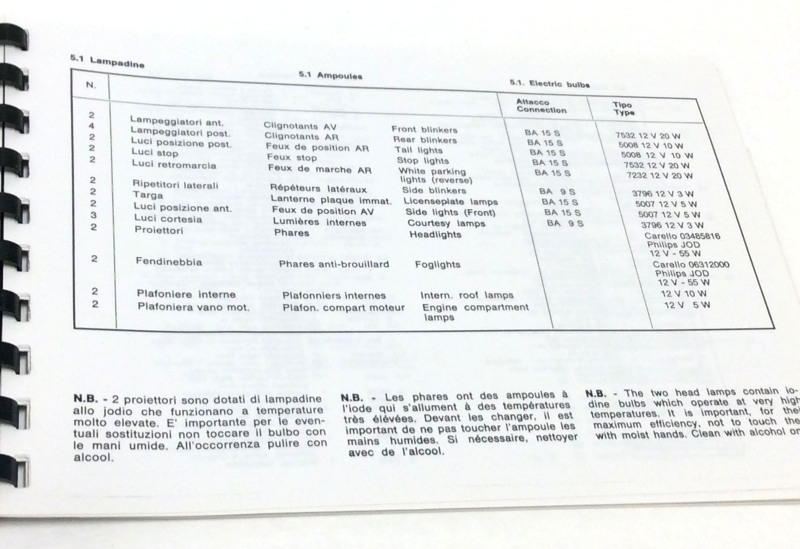 New Lamborghini Urraco P300 Owner’s Handbook Manual – Later Edition Reprint