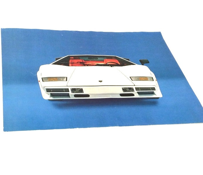 OEM Lamborghini 5000 Sales Brochure Insert Sheets Front View