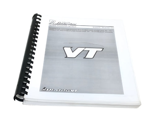 New 1993-1994 Lamborghini Diablo 2WD -  VT Workshop Repair & Illustrations Catalogue