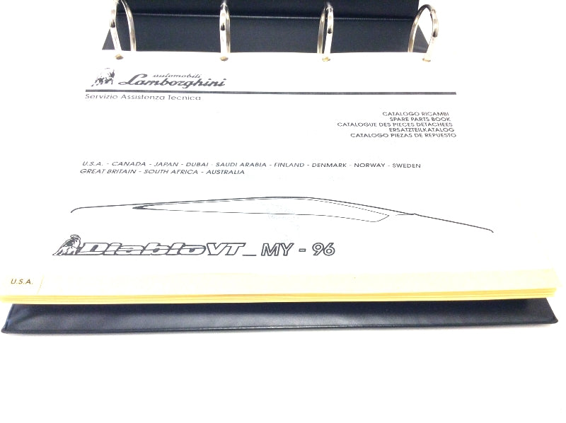 New OEM 1996 Lamborghini Diablo Parts & Illustrations Catalogue 901325722