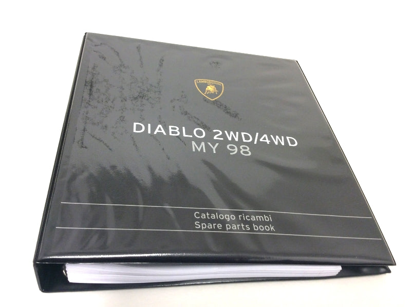 New OEM 1998 Lamborghini Diablo 2WD - VT Parts & Illustrations Catalogue, Part # 901325741