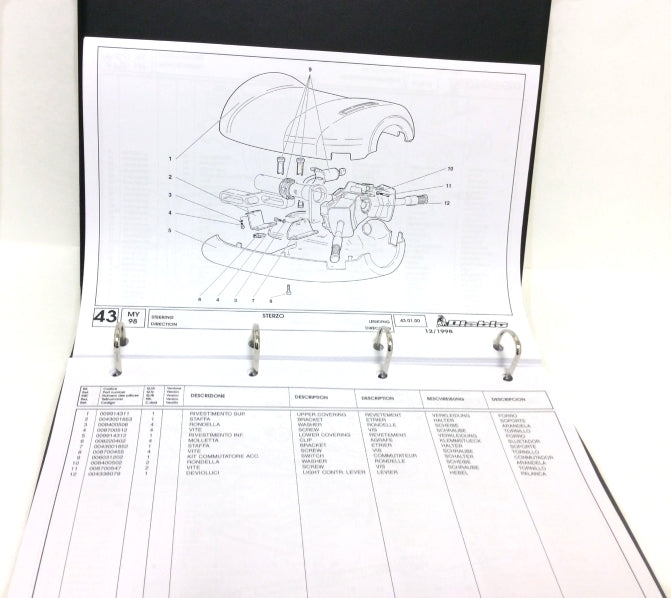 New OEM 1998 Lamborghini Diablo 2WD - VT Parts & Illustrations Catalogue, Part # 901325741