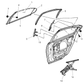 Channel Rear Door Glass With Foam Strip