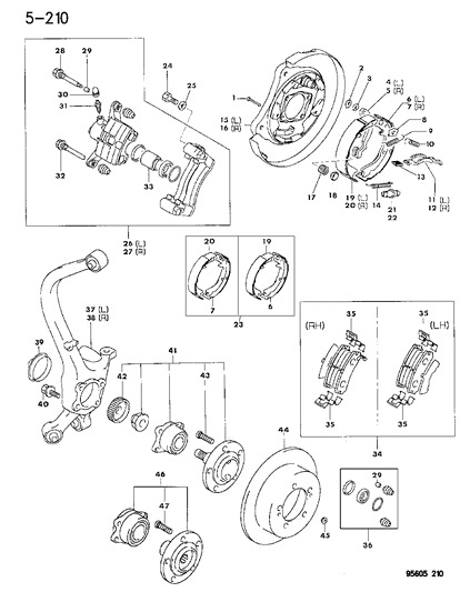 New 1995-1996 Fits Chrysler Avenger Piston-Brake - Part # MB857613