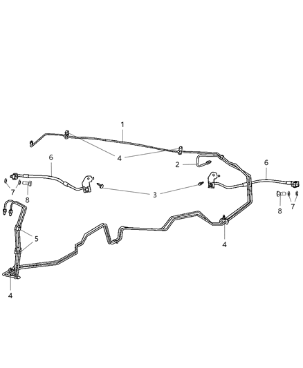 New 2005-2008 Fits Chrysler Pacifica Line-Brake - Part # 4683846AE