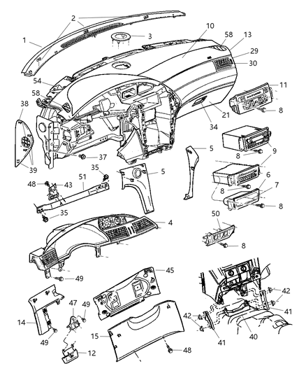 New 2004-2006 Fits Chrysler Pacifica Latch-Glovebox Door - Part # ZA131L2AA