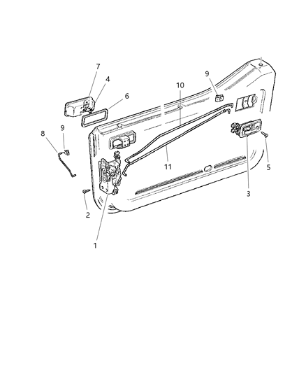 New 2005-2006 Fits Chrysler Wrangler Link-Latch Locking - Part # 55395192AA