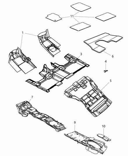 Mat Kit Front & Rear Carpet