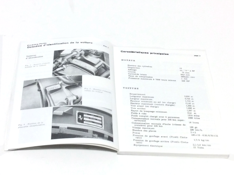 New Reprinted Ferrari 250 GT/E Owners Manual Handbook (French)