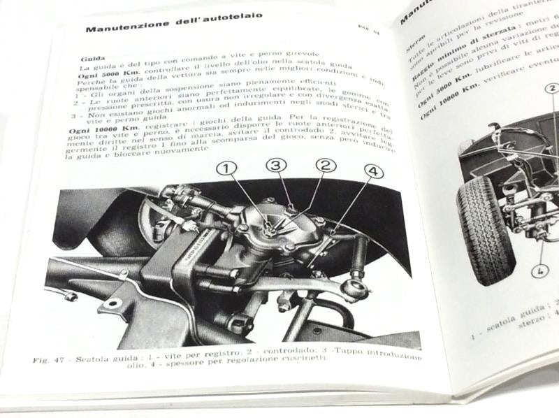 New Reprinted Ferrari 250 GT/E Owners Manual Handbook (Italian)