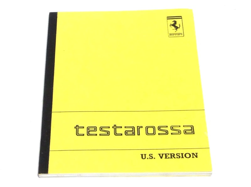 New Reprinted 1988 Ferrari Testarossa Owners Manual Handbook USA Spec