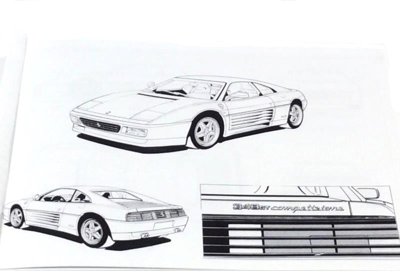 New OEM Ferrari 348 GT Competition Owners Manaual Handbook