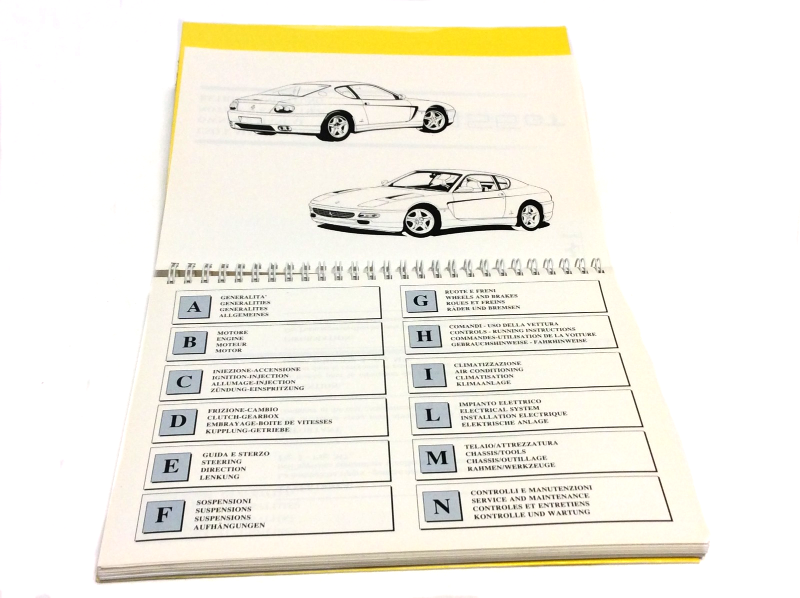 New OEM 1995 Ferrari 456GT Euro Spec Owners Manual Handbook - Cat. 940/95