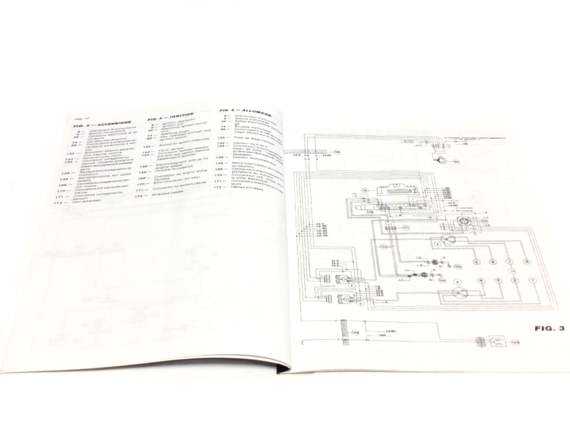 New 1986-1987 Ferrari 328 GTB/GTS Electrical Wiring Schematics Manual Euro Spec