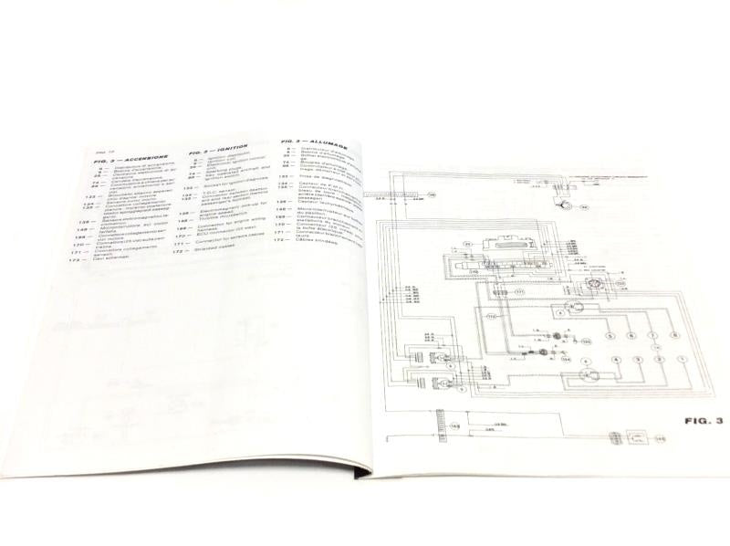 New 1986-1987 Ferrari 328 GTB/GTS Electrical Wiring Schematics Manual Euro Spec