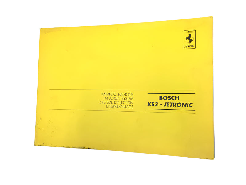 OEM Ferrari Technical Manual – Bosch KE3 Jetronic Fuel Injection System (328 / Mondial 3.2) – Cat. 539/89