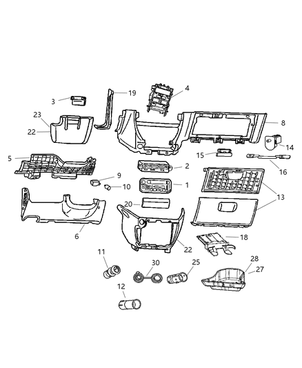 New 2005-2007 Fits Chrysler Grand Caravan, Town & Country Cover-Instrument Panel Brace - Part # XG23BD1AC
