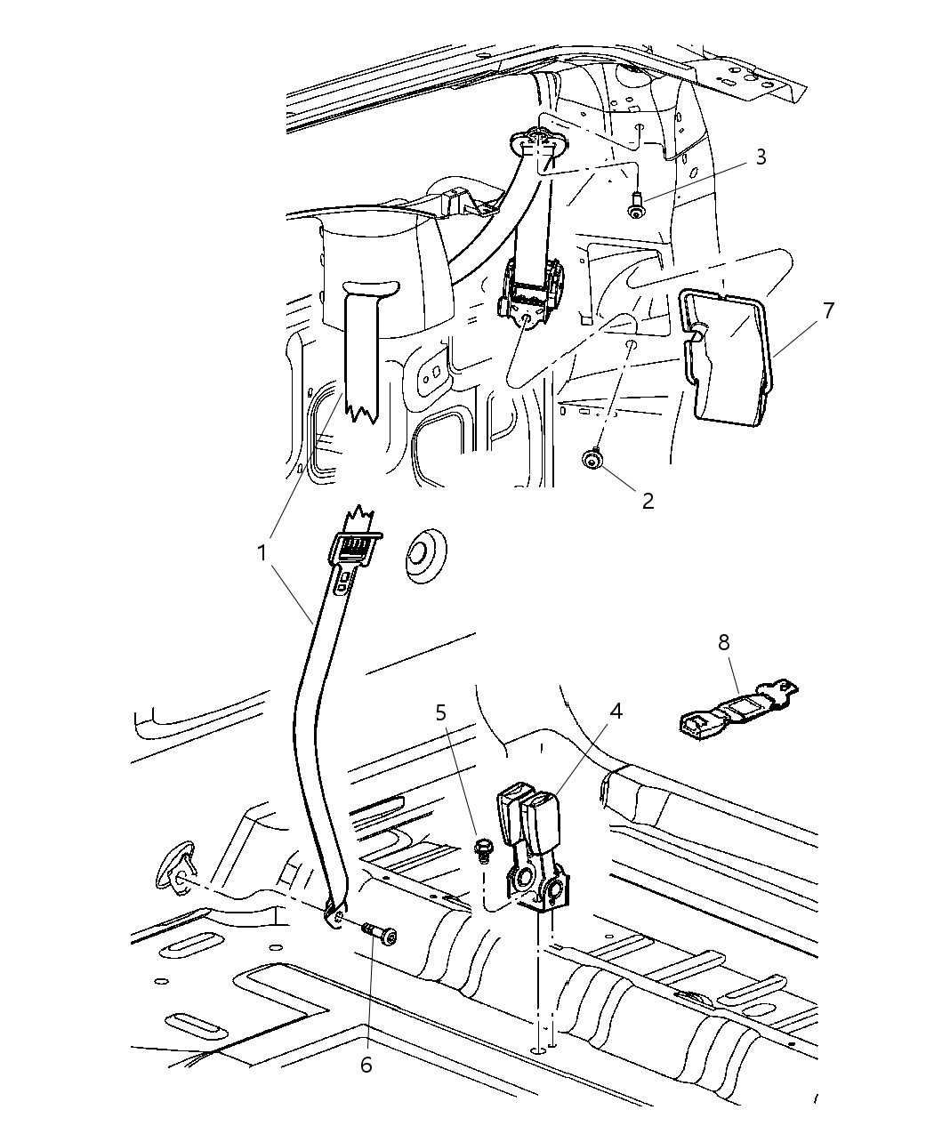 Seat Belt Rear Inner