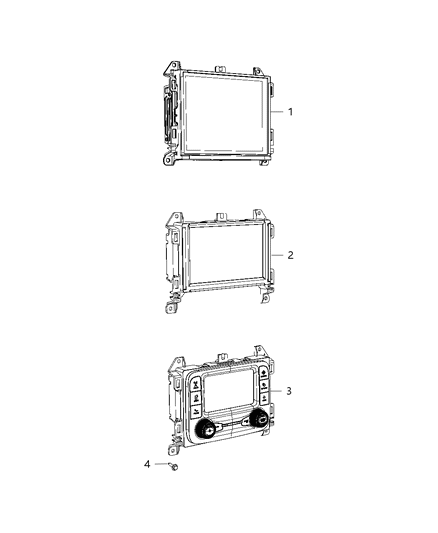 New 2019 Fits Chrysler Wrangler Radio-Multi Media - Part # 68420234AB