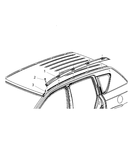 New 2007-2012 Fits Chrysler Caliber, Compass, Patriot Rail-Roof Rack - Part # 5303807AD