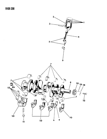 Bearing Package, Connecting Rod Except Ele-4Bbl Police Engine, Standard