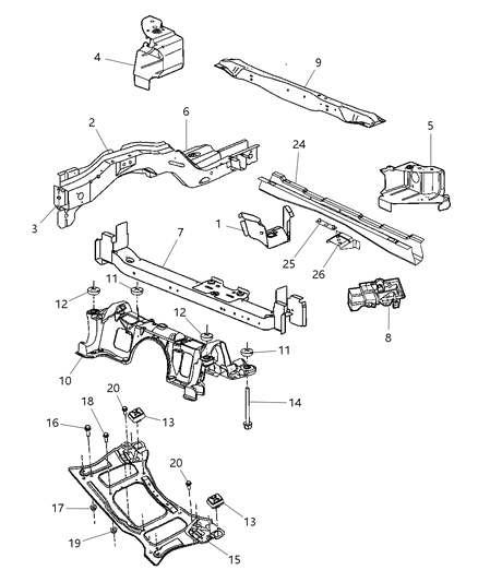 Reinforcement Package Headlamp Right