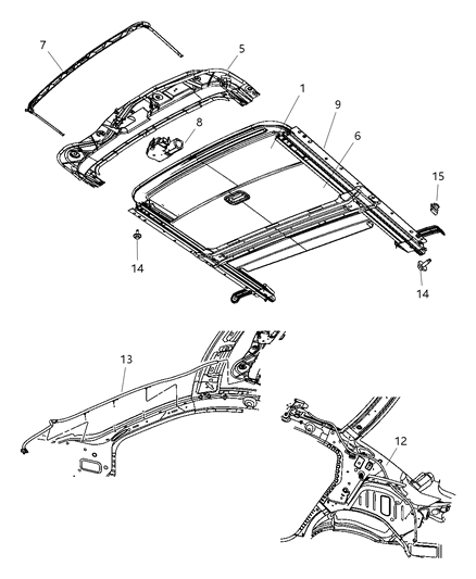 Hose Sunroof Drain Front