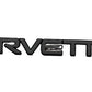 New OEM 1991-1995 Corvette ZR-1 "CORVETTE" Emblem Metallic Gray / Black, Part # 10198741