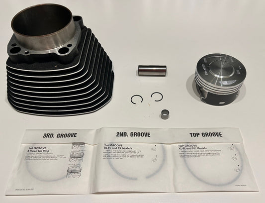 New OEM Harley Davidson XR1200 Cylinder Head Black Piston Kit, Part # 16486-08