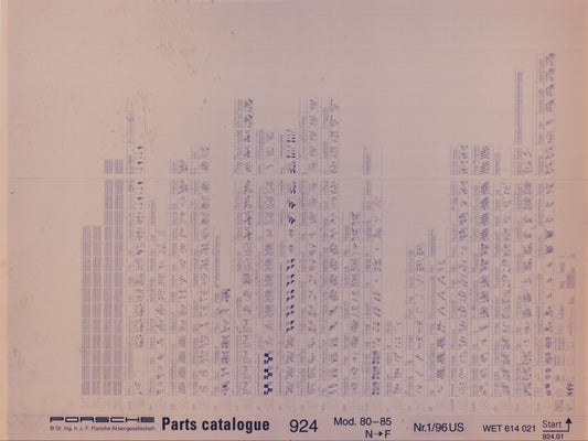 OEM 1980-1985 924 Porsche Microfiche Parts Illustrations WET-614-021