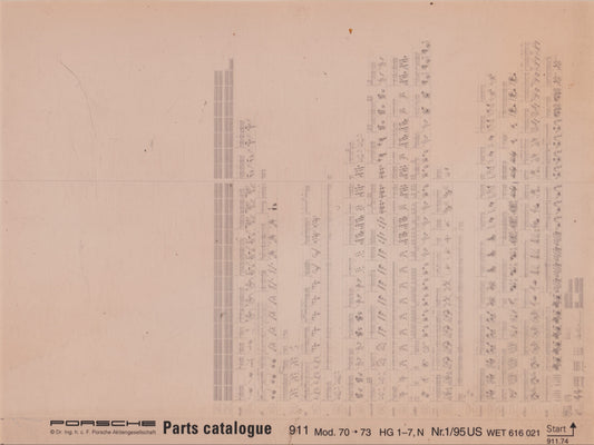 OEM 1970-1973 911 Porsche Microfiche Parts Illustrations WET-616-021