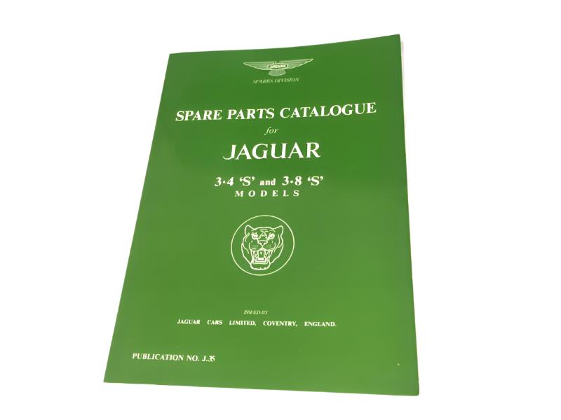 New 1963-1968 Jaguar Spare Parts Catalogue For Jaguar 3.4 ‘S’ And 3.8 ‘S’